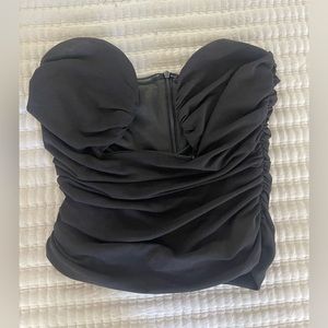 Wired black crop top